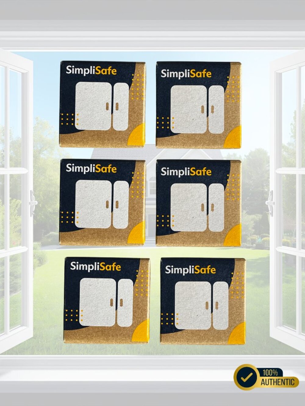 NEW 6 PK SimpliSafe Home Security LATEST Gen3 Window/Door Entry Sensor ES3 White